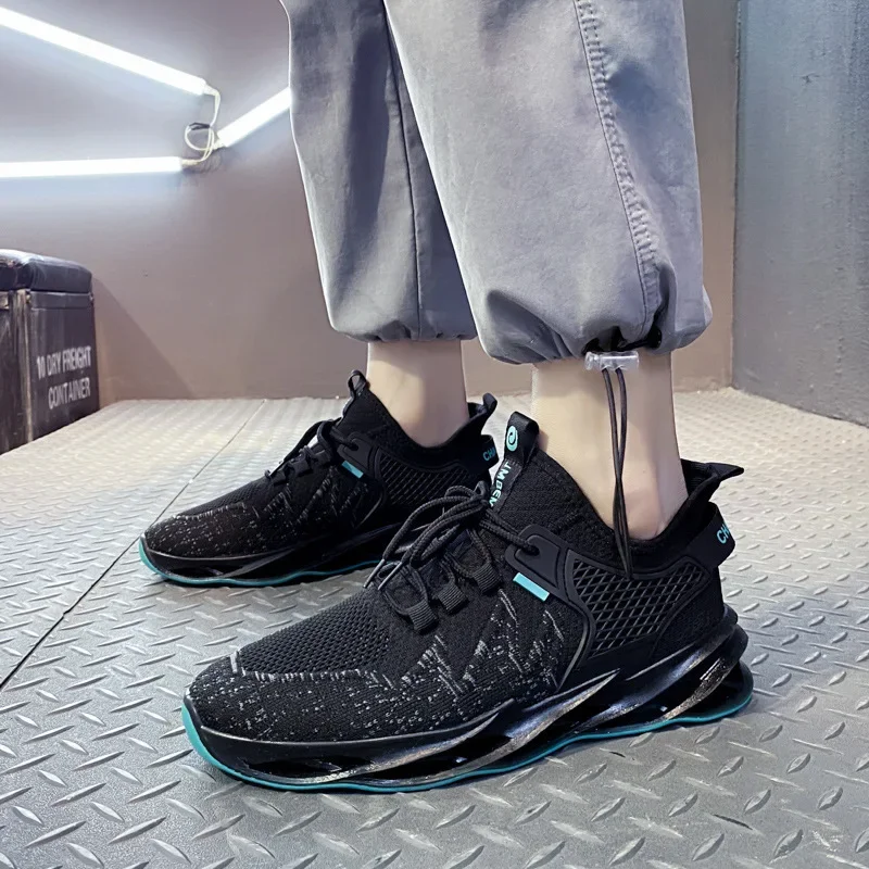 Zapatillas vulcanizadas hombre de malla con cordones ligeras - imagen 5