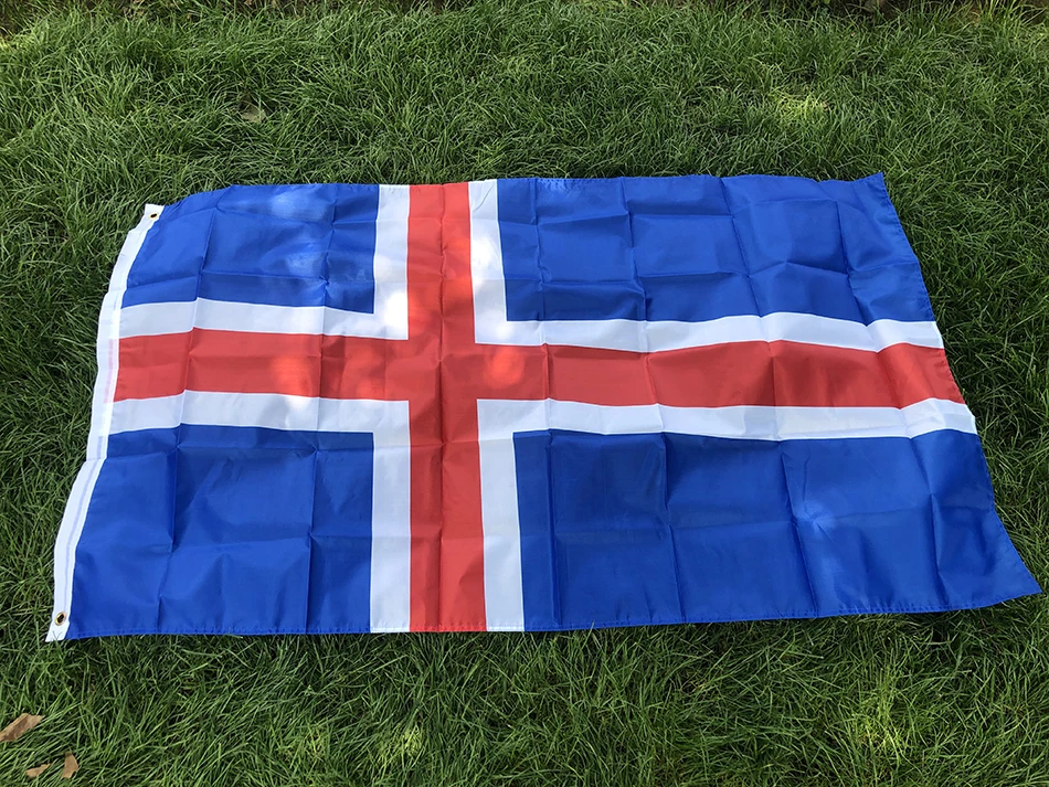 SKY Bandera Islandia poliéster Cruz Roja azul islaza - imagen 4