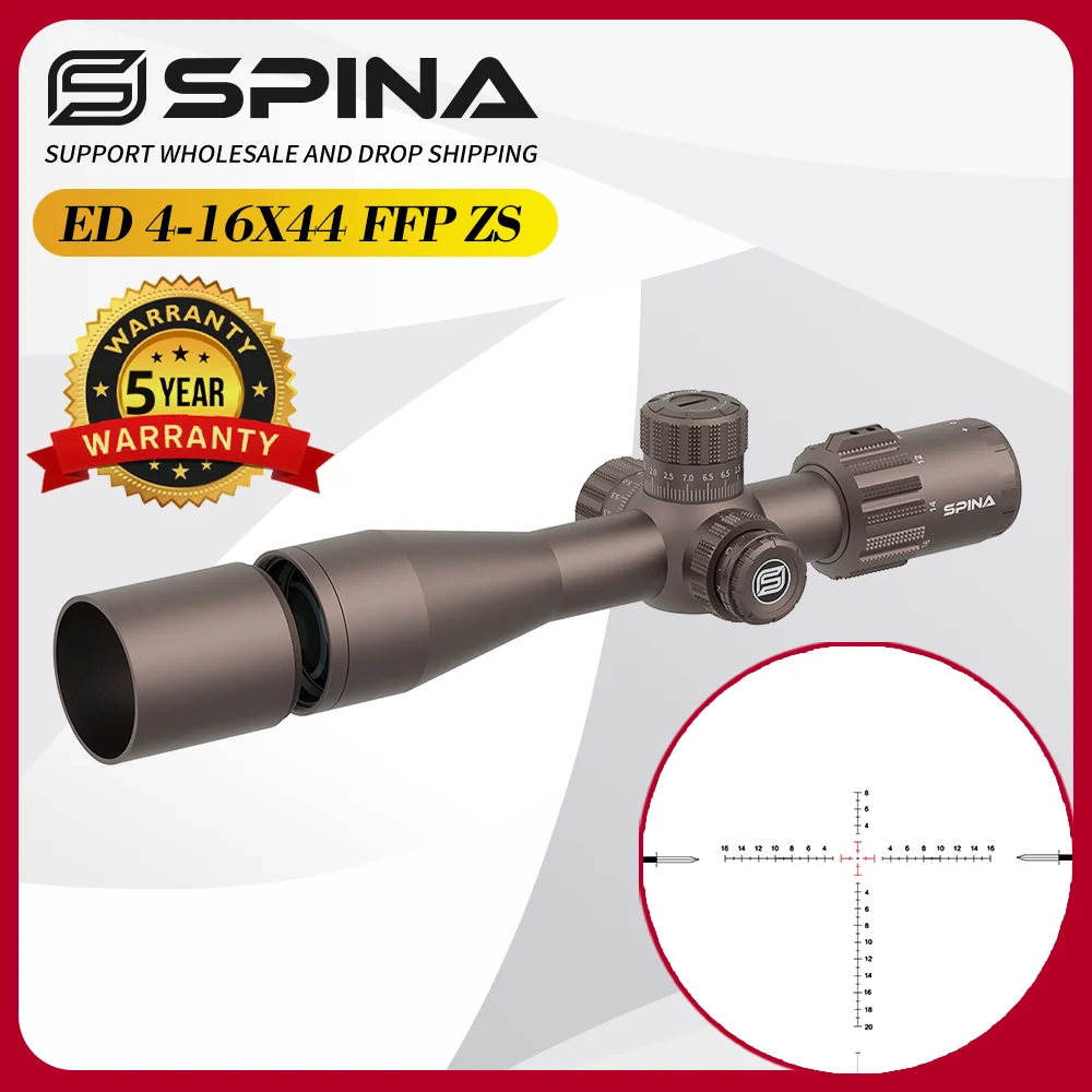 Mira telescópica SPINA OPTICS GEN II ED 4-16x44 FFP Zero Stop - imagen 4