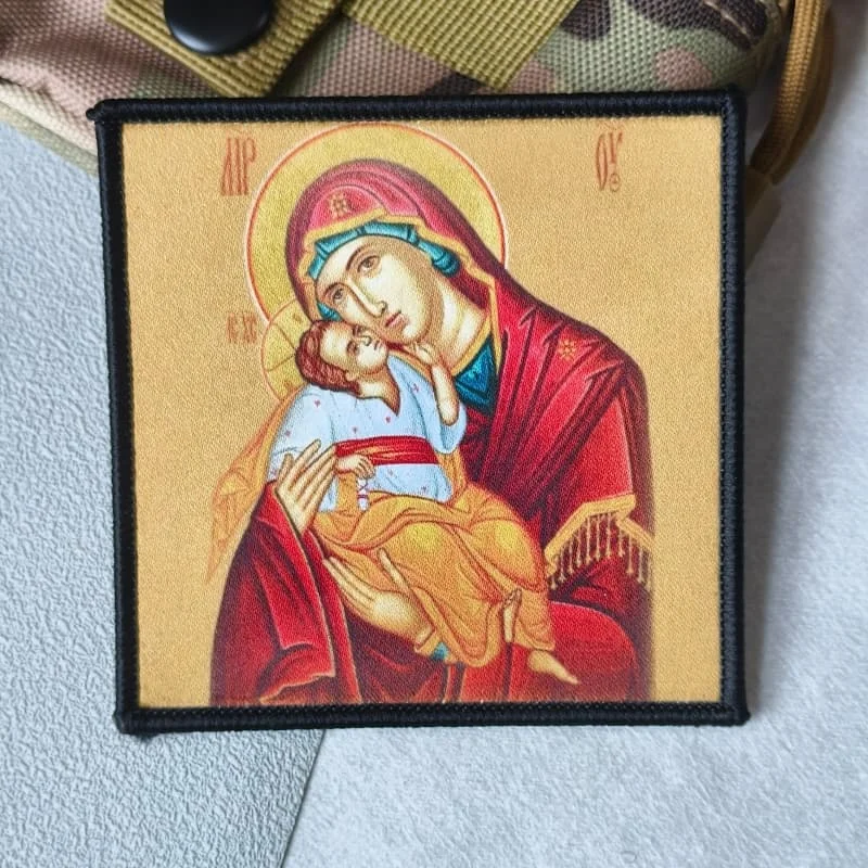 Parche táctico Virgen María Velcro moral para mochila o brazalete
