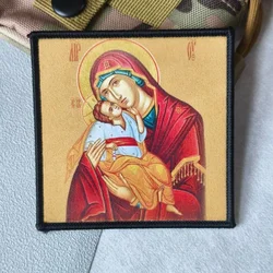 Parche táctico Virgen María Velcro moral para mochila o brazalete
