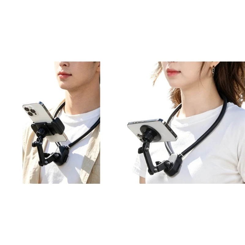 Soporte magnético para cuello con teléfono móvil