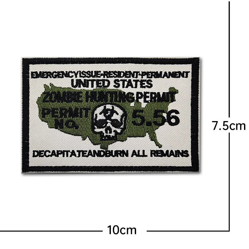 Parche zombie táctico PVC 3D – Brazalete Molle - imagen 2