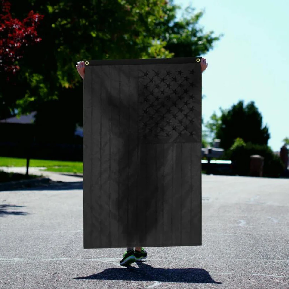 Bandera estadounidense negra para decoración patriótica - imagen 5