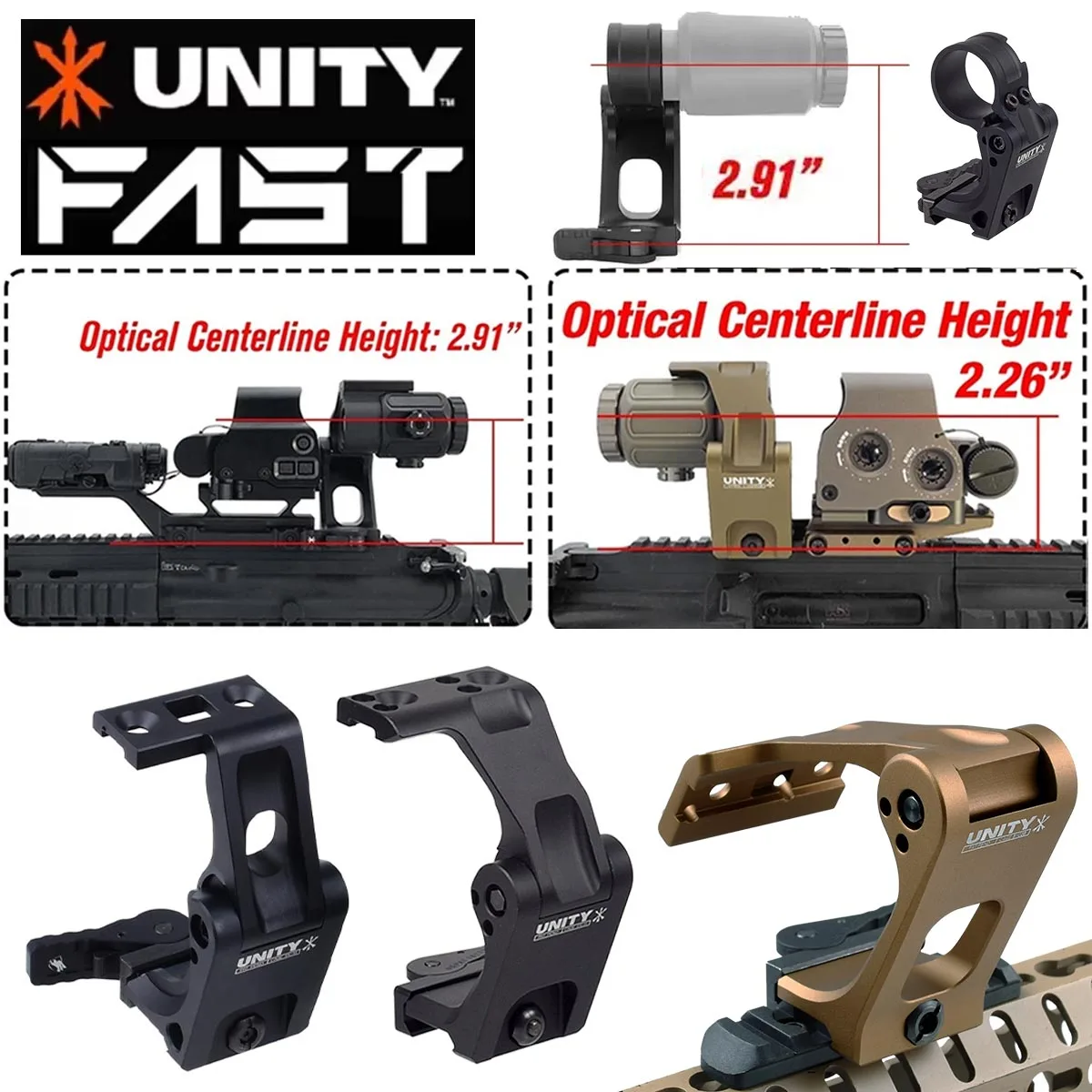 Unity Fast FTC Omni montura táctica elevadora para punto rojo - imagen 2