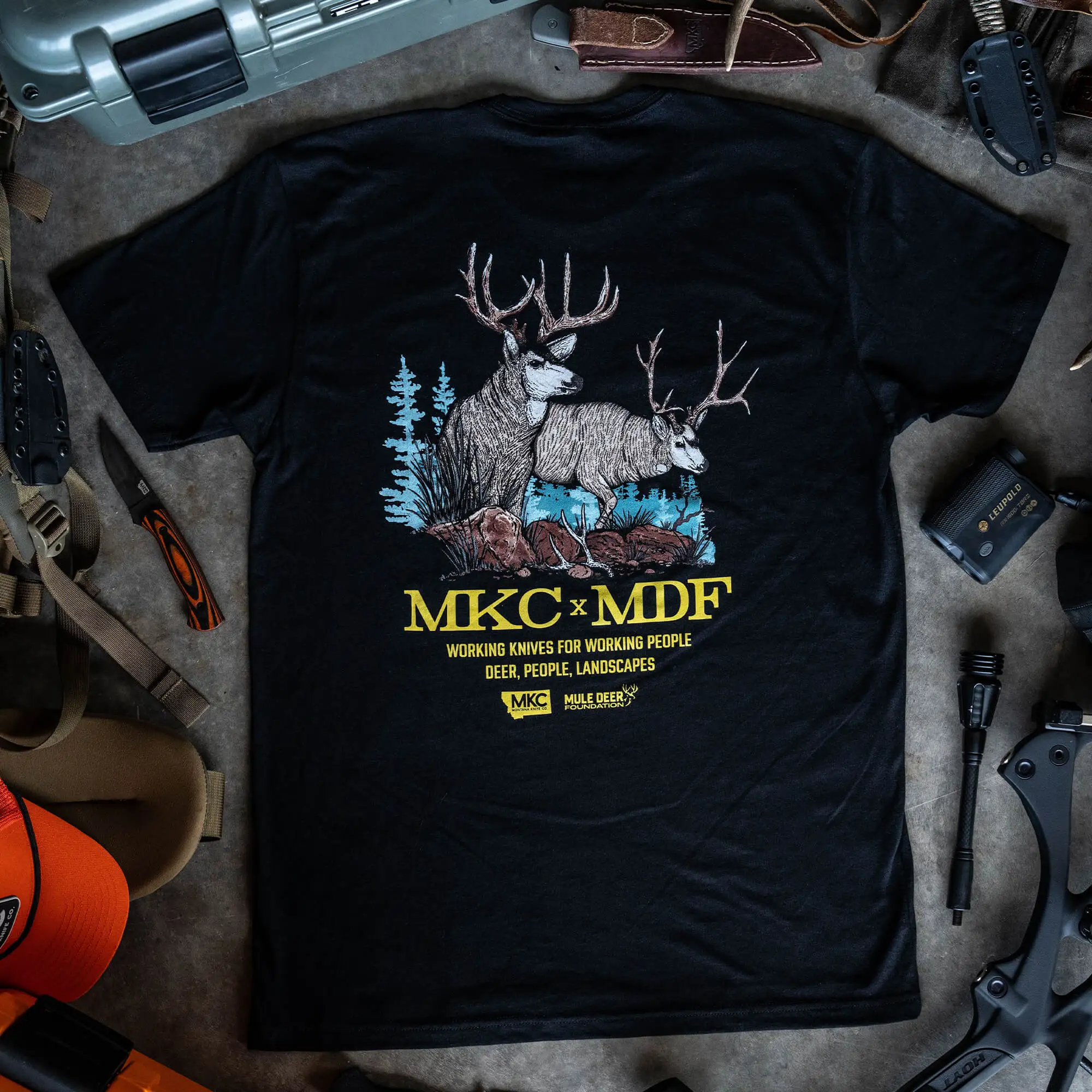 MKC Camiseta táctica unisex MULE DEER Foundation premium urbana