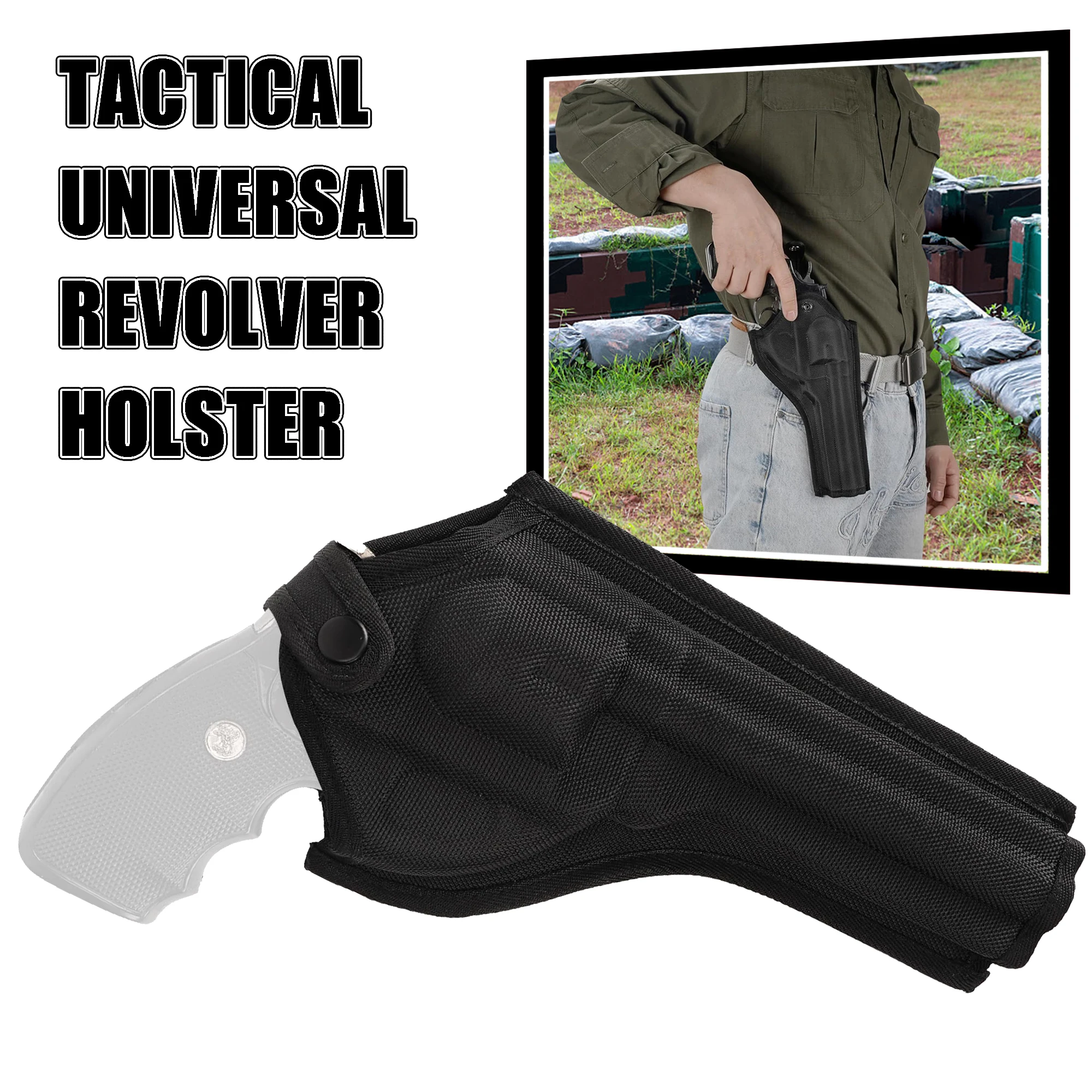 Funda táctica Oxford para pistola y revólver, extracción rápida - imagen 4