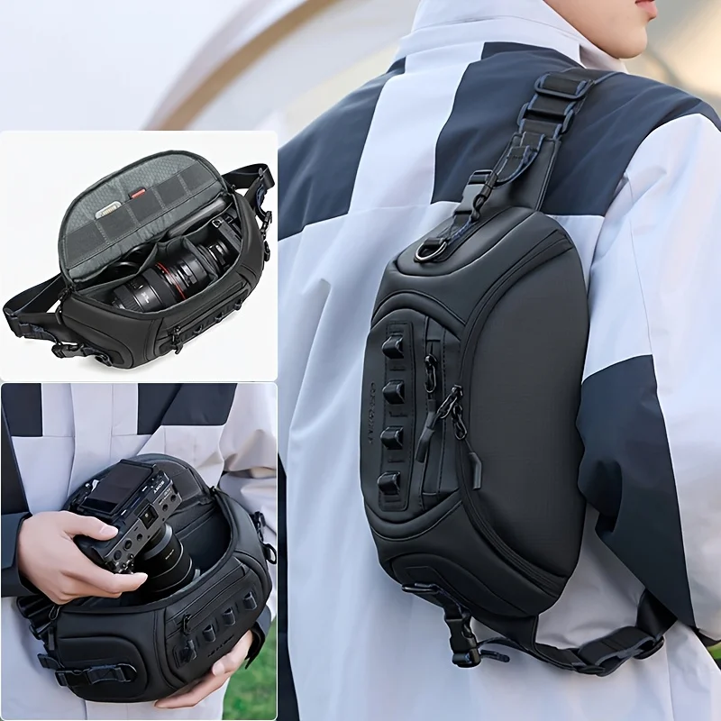 Bolso bandolera cámara sin espejo resistente al agua, correa ajustable - imagen 4