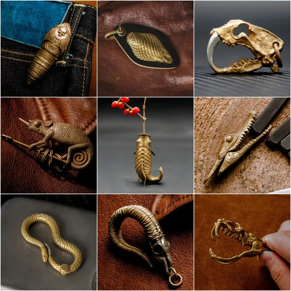 Llavero táctico Animal Bionic de latón – Accesorio EDC - imagen 5
