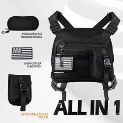 Bolsa táctica para el pecho MOLLE multifuncional con correas