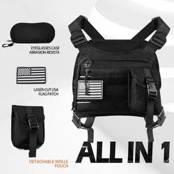 Bolsa táctica para el pecho MOLLE multifuncional con correas