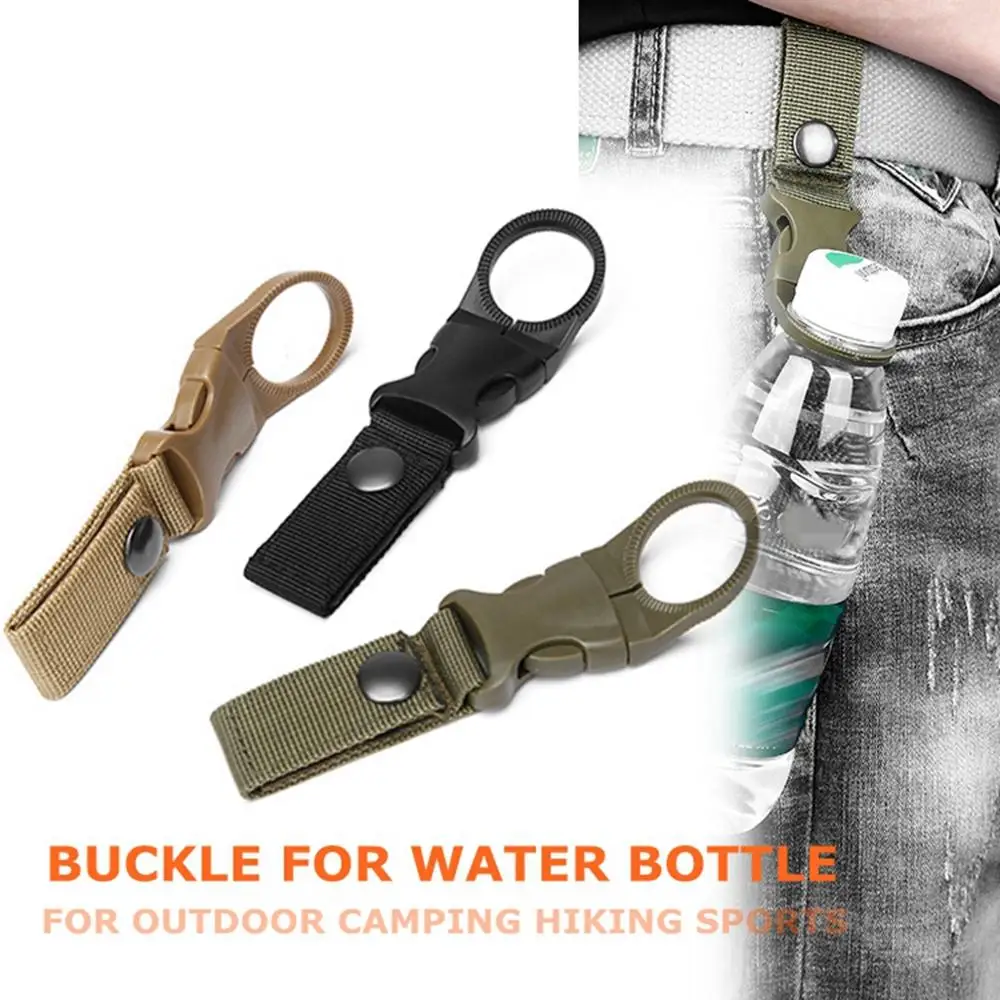 Porta botella con clip de hebilla y correa de cincha para camping - imagen 4