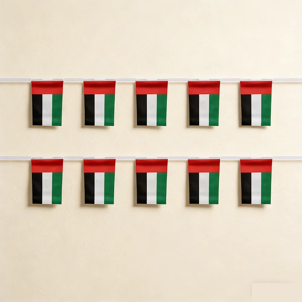 Banderines Emiratos Árabes Unidos poliéster – decoración para fiestas - imagen 5