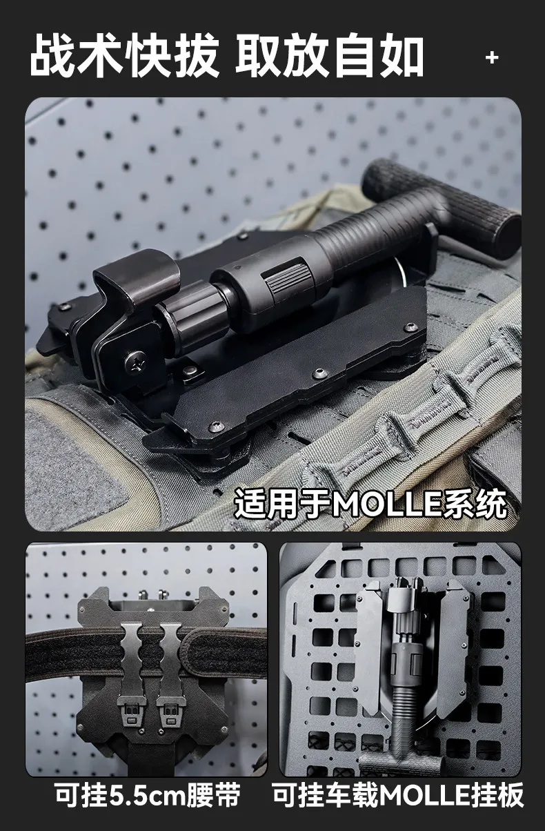 Pala plegable multifuncional para exteriores
