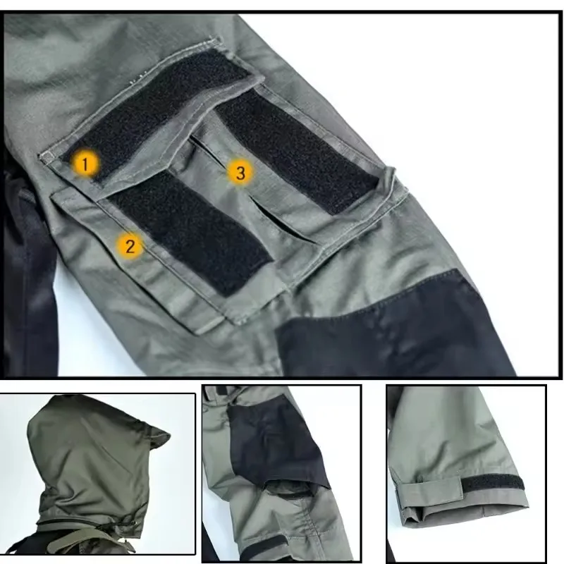 Camiseta táctica con capucha impermeable para uso militar - imagen 3