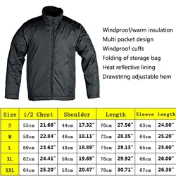 Chaqueta táctica cortavientos invierno ligera reflectante para hombre