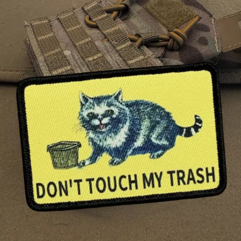 Parche táctico de moral con velcro gato Non'Touch My Trash - imagen 3