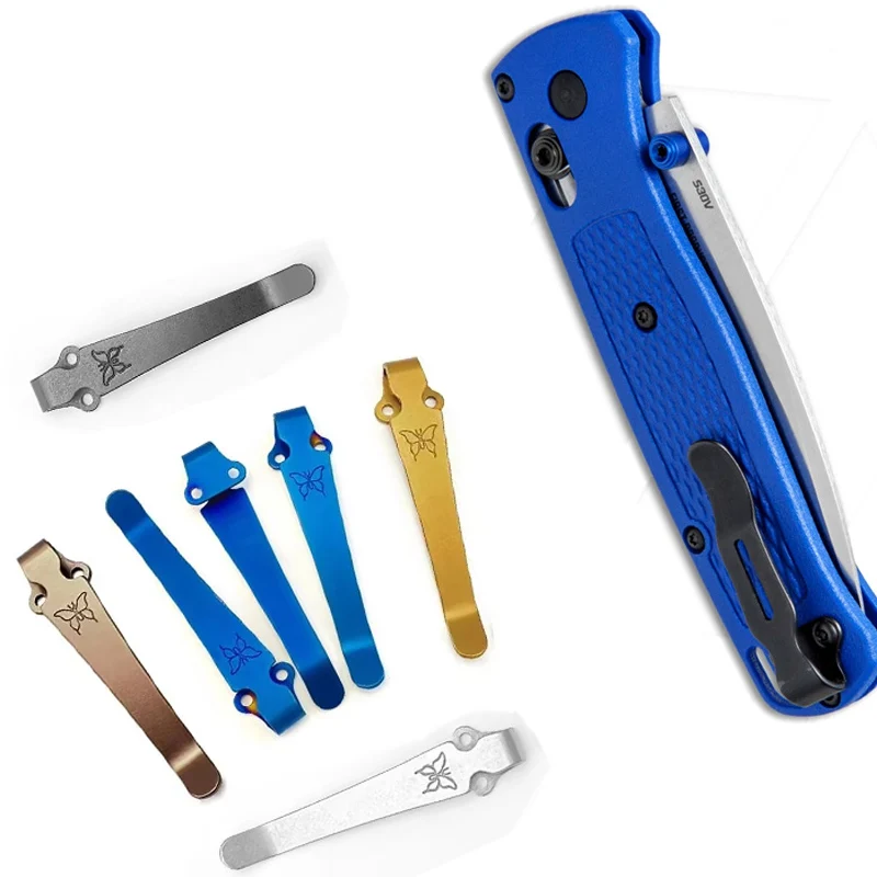 Bugout Griptilian cuchillo plegable táctico titanio con clip profundo