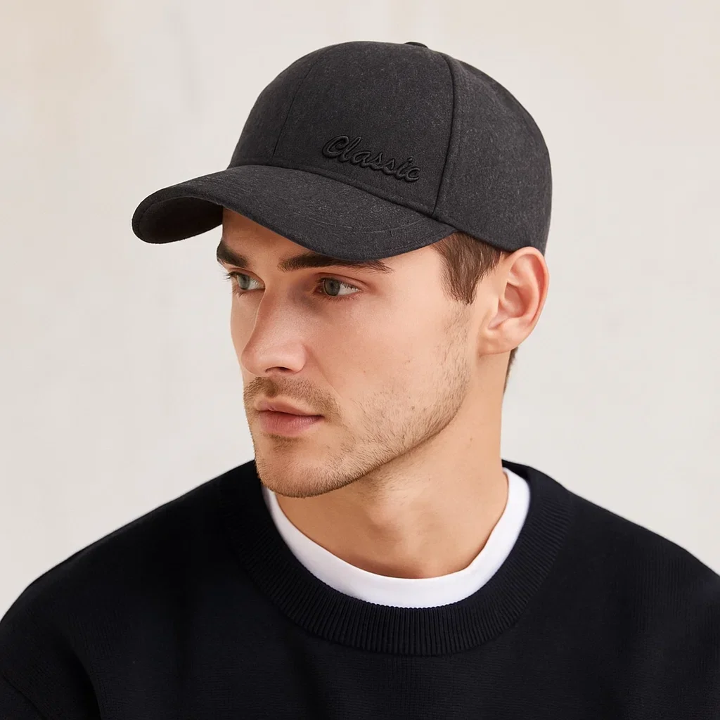 Gorra táctica de lana perfil bajo ajustable para otoño-invierno