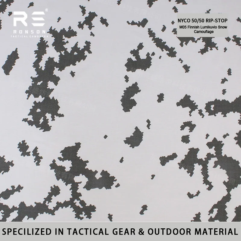 Tela NYCO ripstop camuflaje finlandés nieve táctica para uniformes - imagen 2