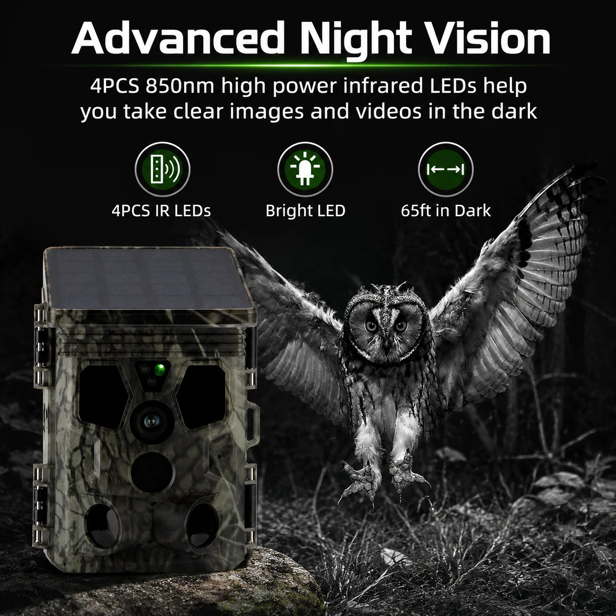 Suntekcam HC-601A Cámara de fototrampeo solar 4K IP65 nocturna - imagen 4