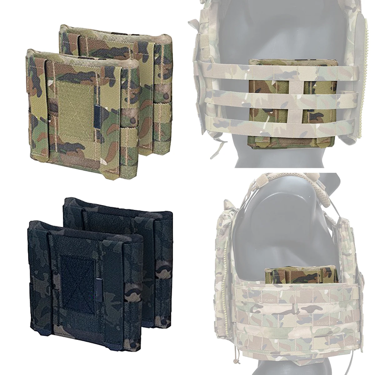 Bolsa porta-placas MOLLE lateral JPC2.0 AVS camuflaje caza - imagen 2