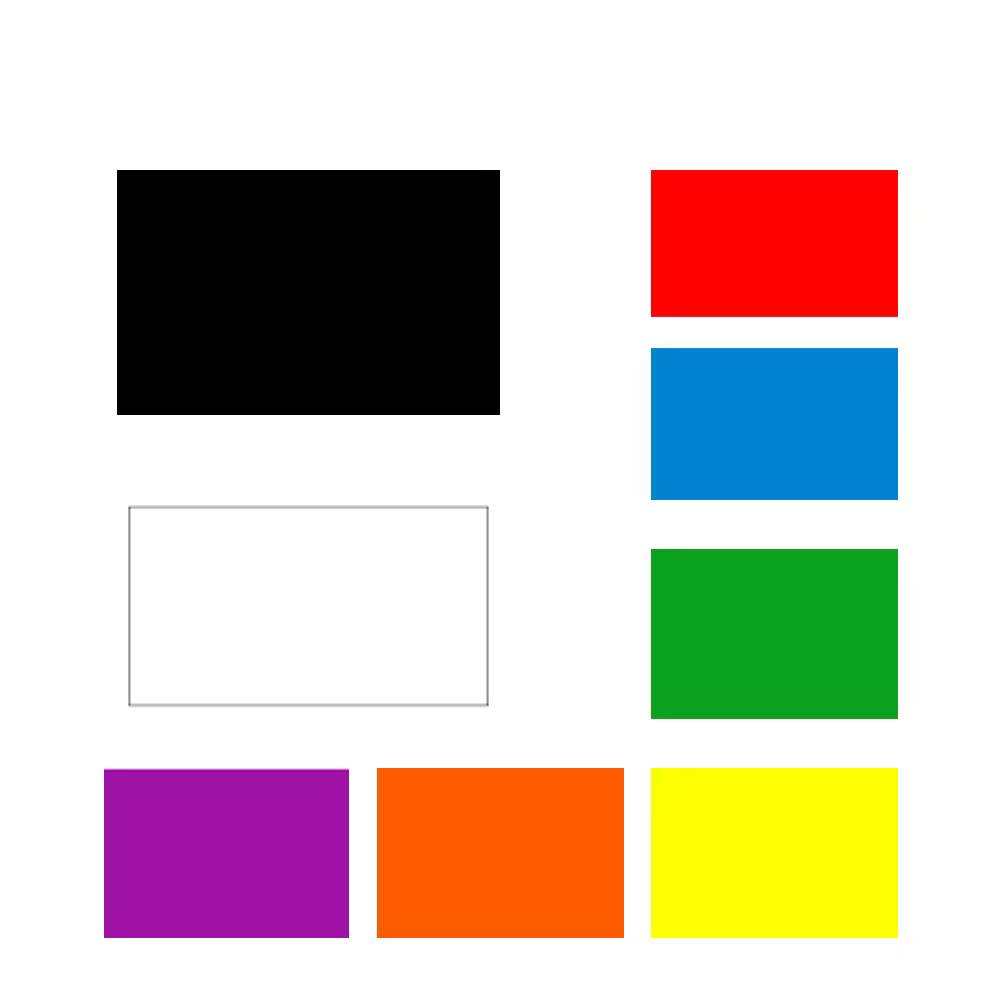 Bandera de color sólido en tonos vibrantes