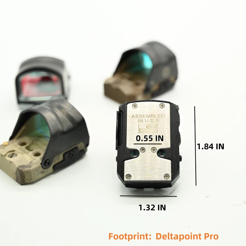 Rom2 Mira Reflex Punto Rojo Circle-Dot 3/32 MOA Placa Glock 19