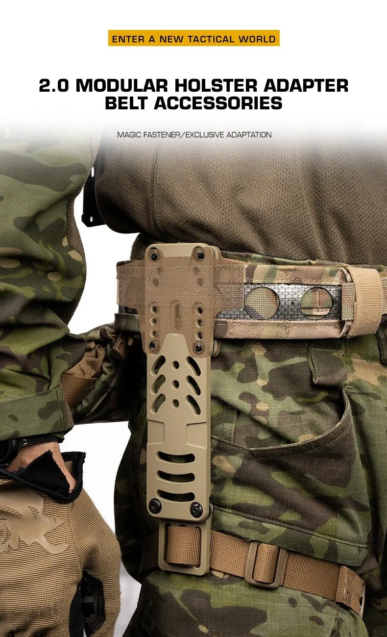 Gancho velcro y compatibilidad con adaptador modular