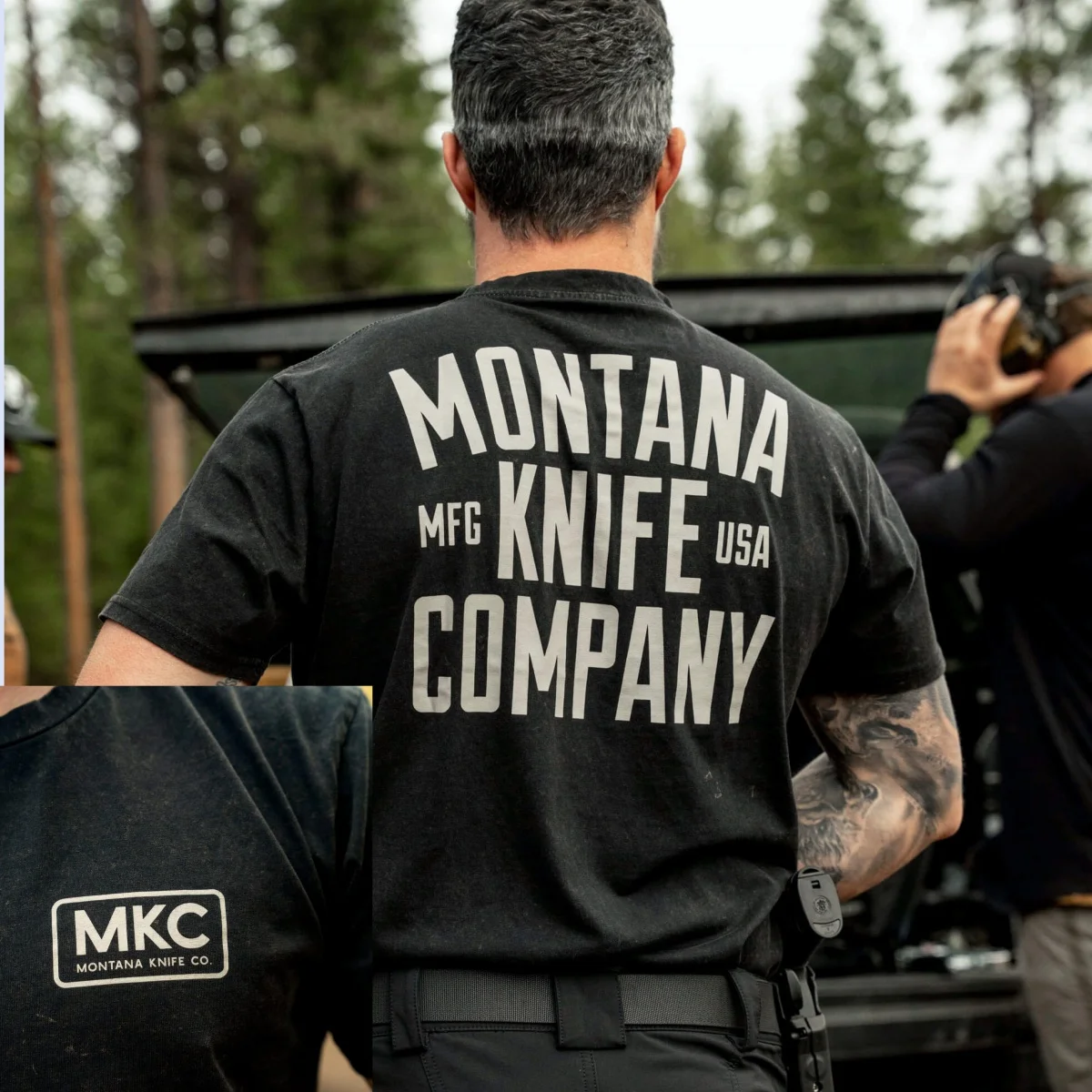 Camiseta táctica MKC STONEWASH unisex negra stonewash - imagen 5