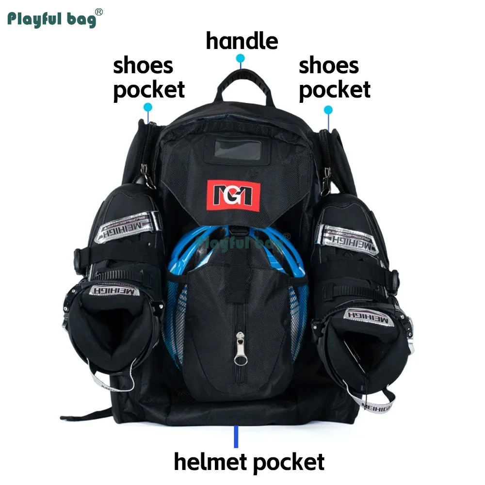 Mochila patines línea 4x110mm con compartimento casco AMB352 - imagen 2