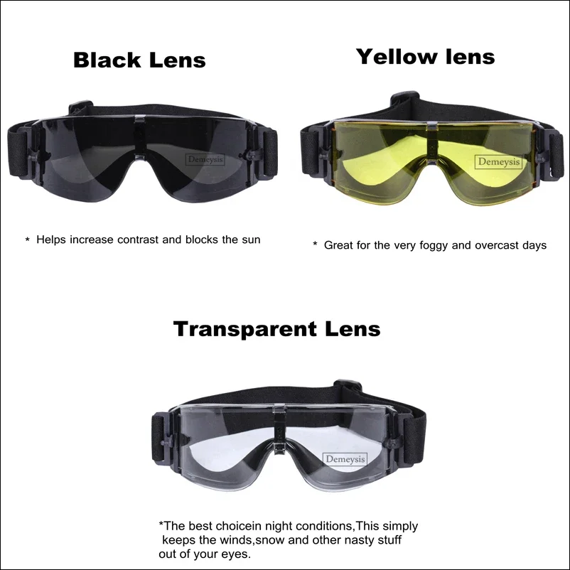 Gafas tácticas multifunción para Airsoft, senderismo y paintball - imagen 3