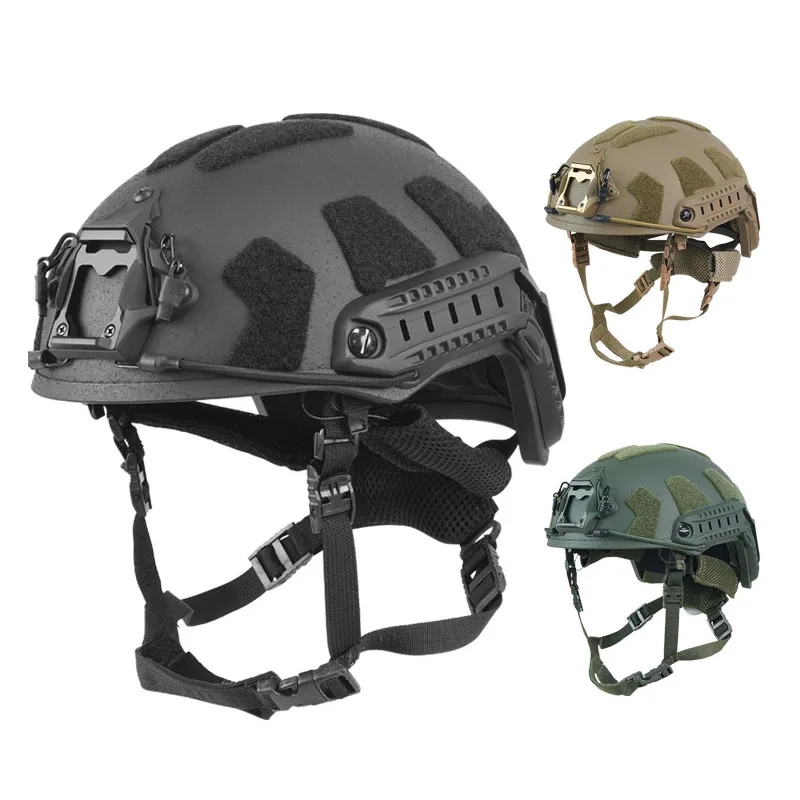 Casco táctico corte alto con suspensión Wendy ajustable y velcro - imagen 4