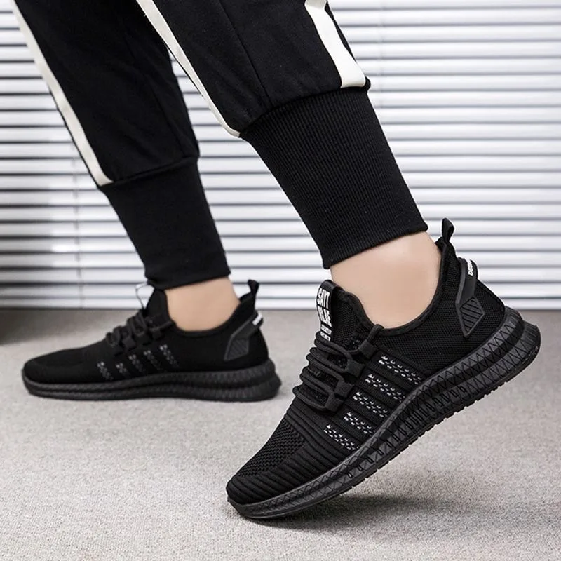 Zapatillas hombre vulcanizadas de malla con cordones ligeras - imagen 2