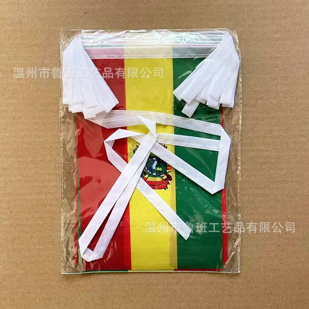 Pack 20 banderines wiphala Bolivia – 14x21 cm bordados - imagen 5