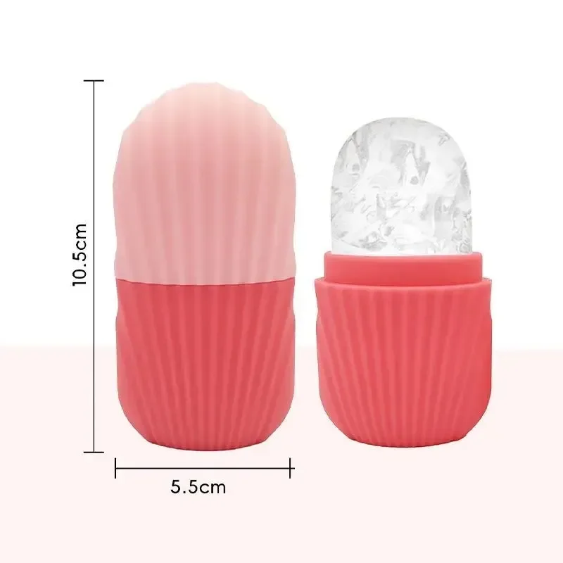 Molde de silicona reutilizable para hielo facial, rodillo frío antiacné