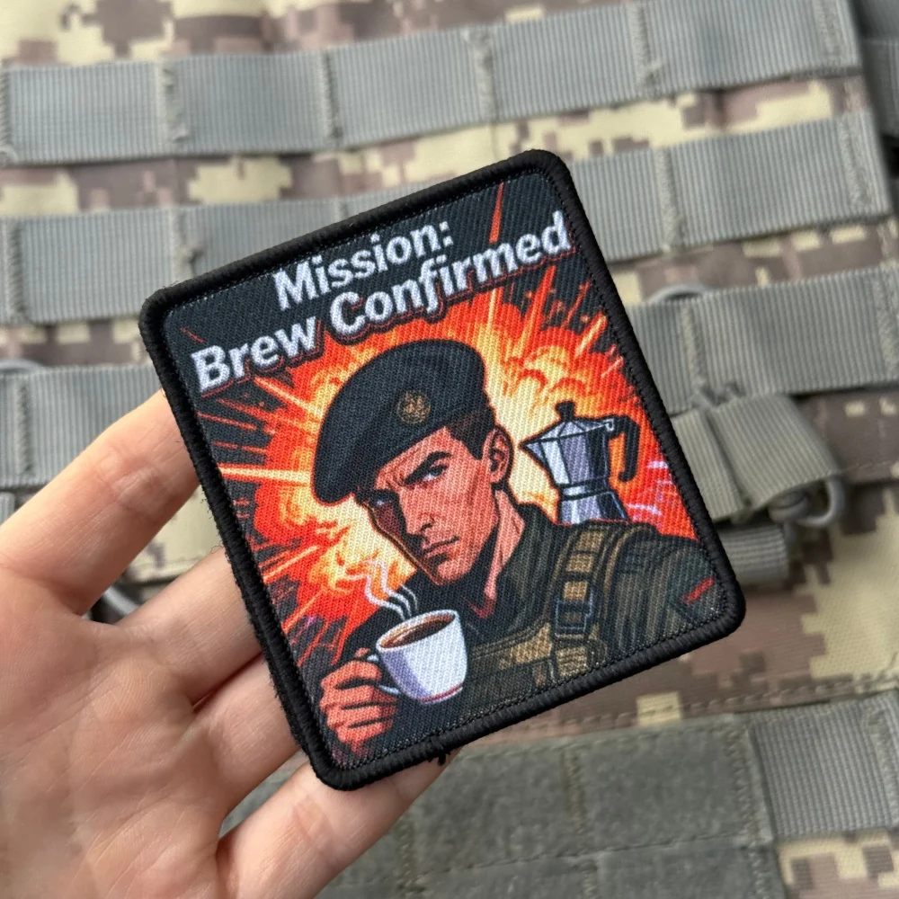 Parche táctico velcro café Mission Brew Confirmed para mochila - imagen 3
