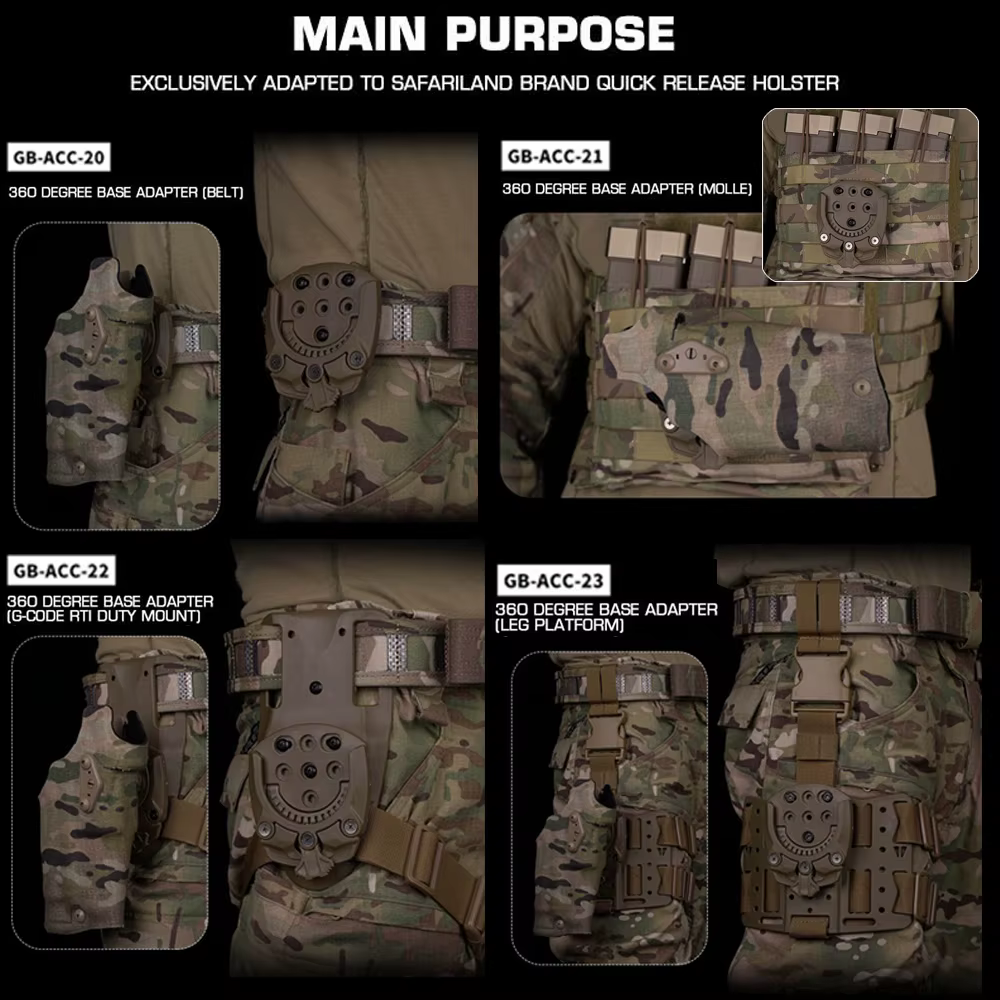 Adaptador MOLLE táctico para funda de pistola y chaleco airsoft - imagen 5