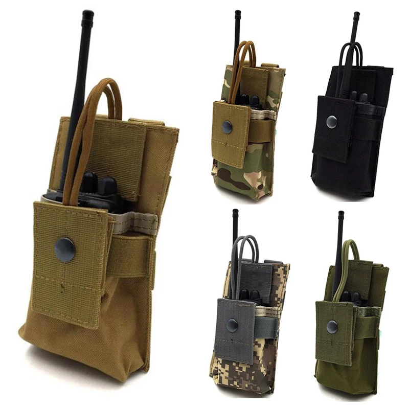 Funda táctica MOLLE para walkie-talkie, soporte cinturón y accesorios - imagen 3