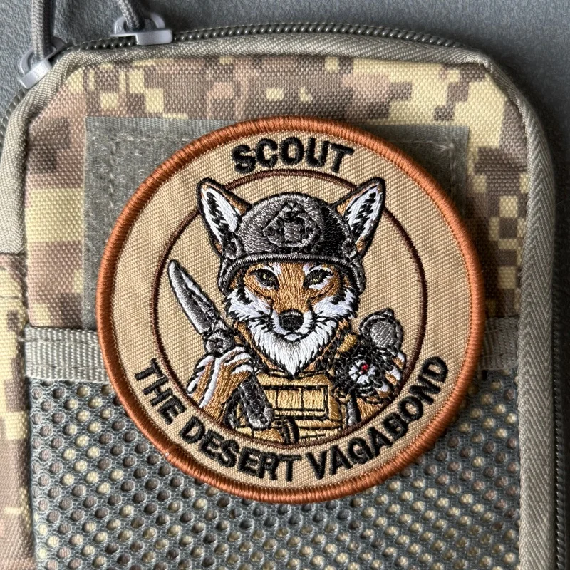 Parche táctico Fox bordado con velcro gancho y bucle para mochila - imagen 5