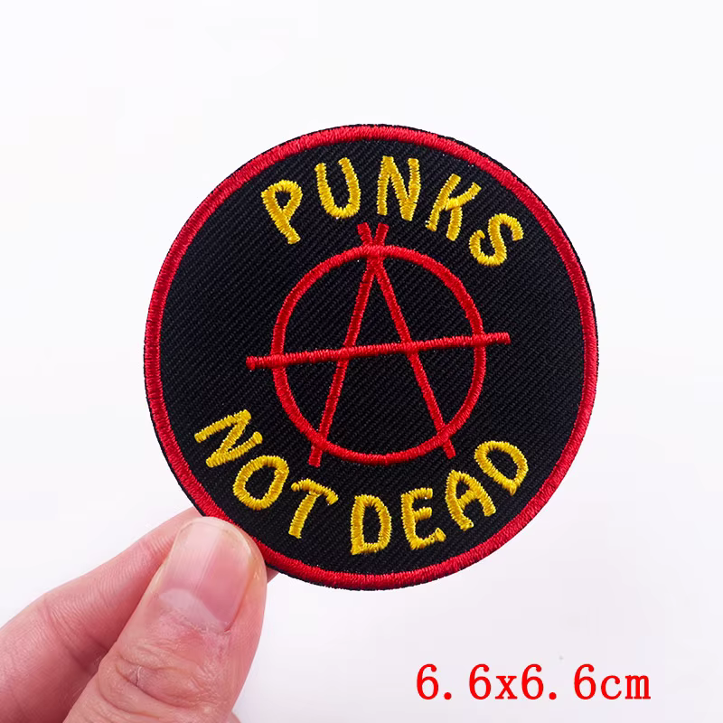 Parche termoadhesivo bordado letras terror punk rock para ropa - imagen 5