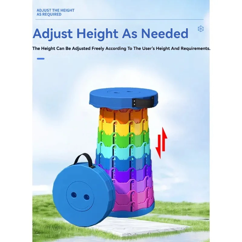Taburete plegable altura ajustable – compacto para camping y pesca - imagen 2