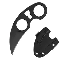 Cuchillo de bolsillo EDC en acero inoxidable con anillo portacuchillos