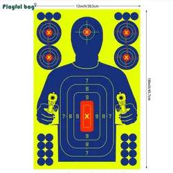 Blanco entrenamiento Airsoft adhesivo resistente agua reutilizable