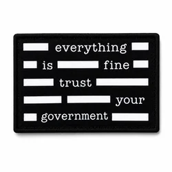 Parche táctico sarcástico 'Everything Is Fine' con velcro para mochila