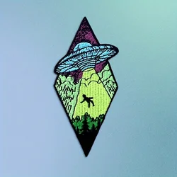 Parche bordado alien UFO – Para planchar o coser en ropa y mochilas