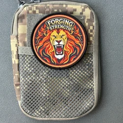 Parche táctico león moral, gancho y bucle para ropa o mochila