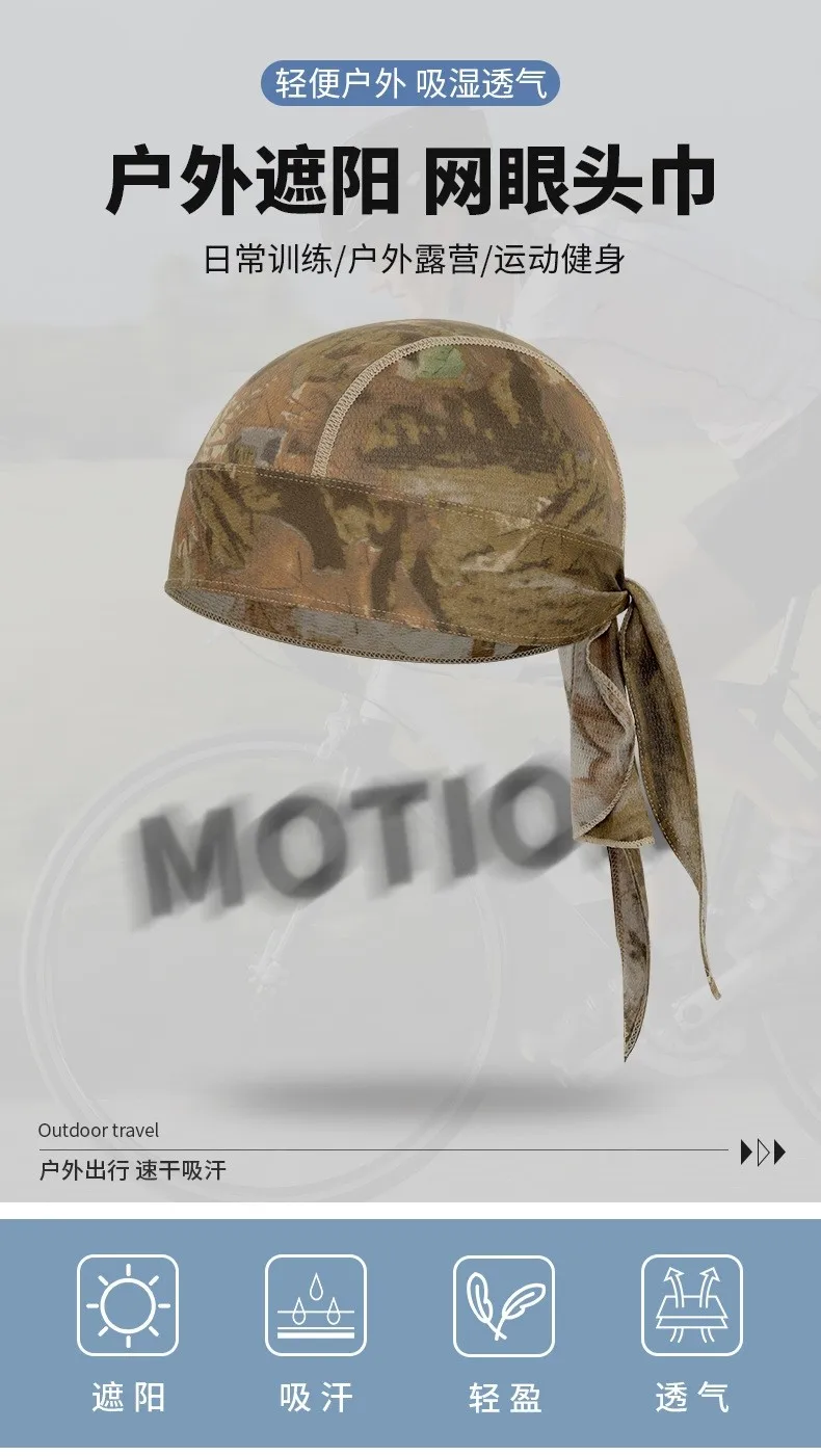 Gorra interior para casco con ajuste y tejido transpirable