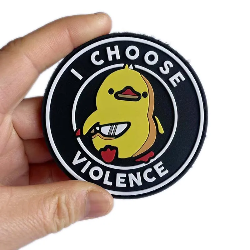 Parche bordado de moral con pato y arma, para equipamiento táctico - imagen 5