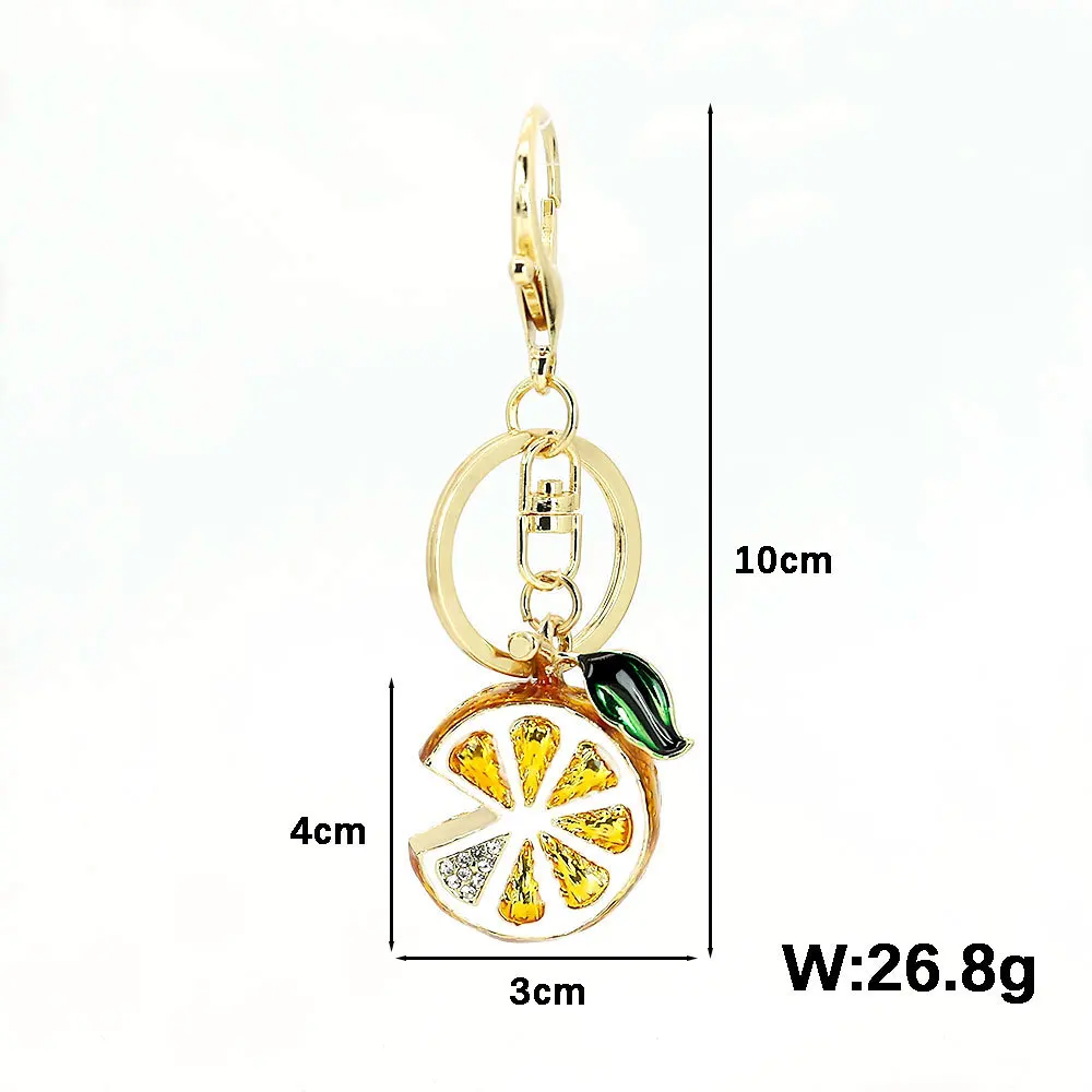 Llavero limón con diamantes de imitación para coche y bolso - imagen 2